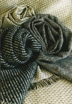 Silk and lambswool scarves