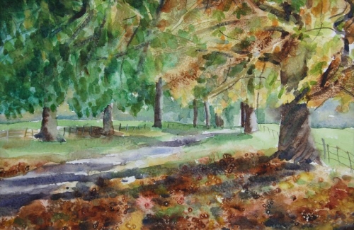 'North Drive, Culcreuch Castle, Autumn' SOLD