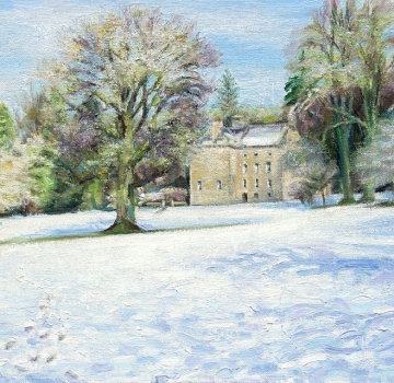 'Snow at Culcreuch Castle' Back in stock.