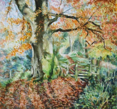 'Big tree, little gate, Autumn'