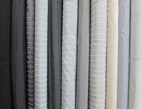 Various fabrics on rolls